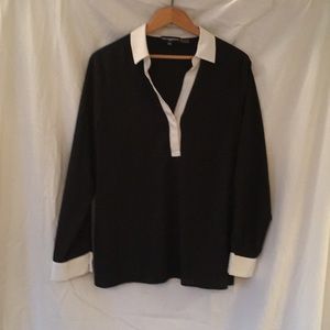 Black and White Blouse